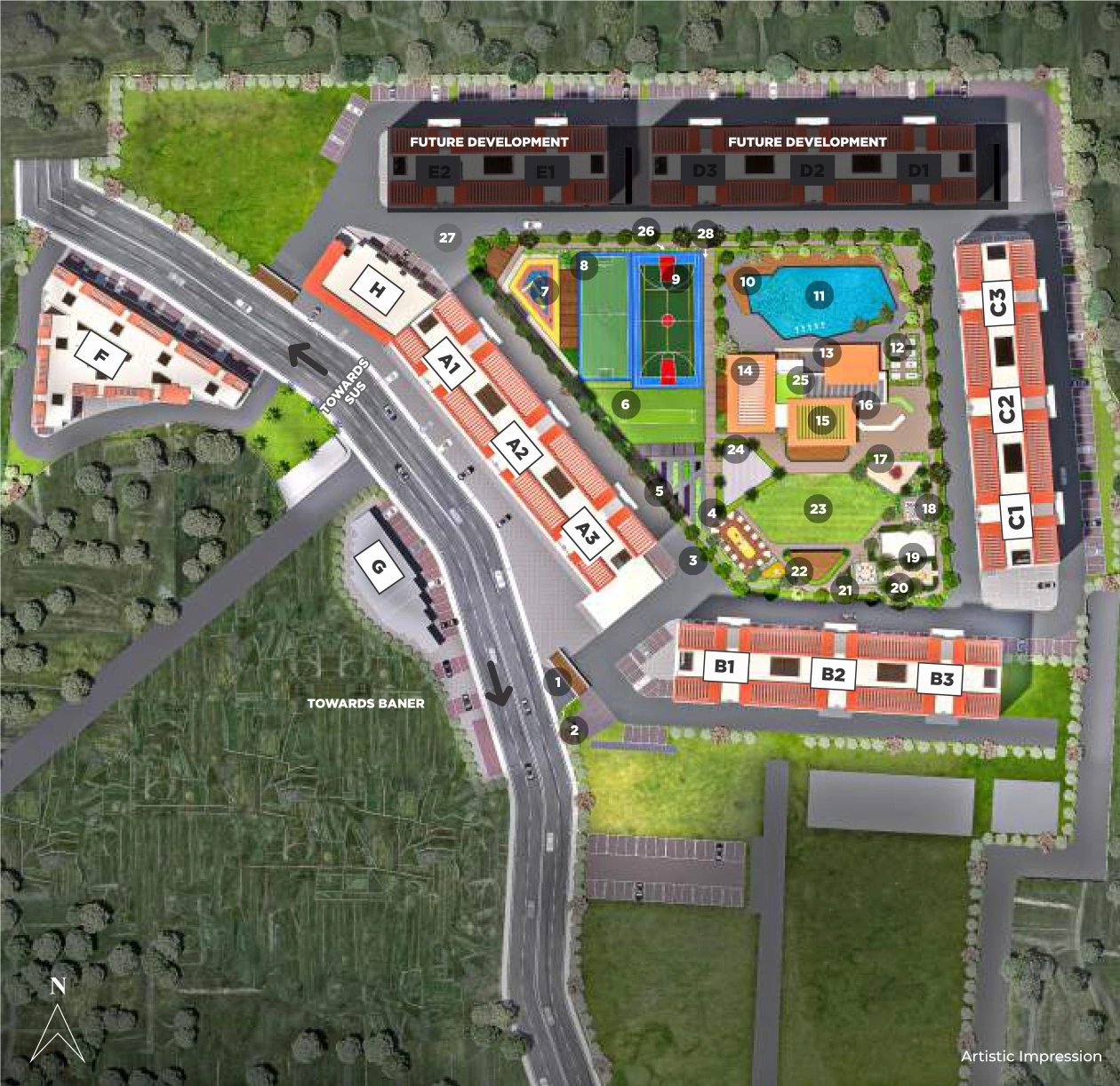 Master plan of 24K Manor